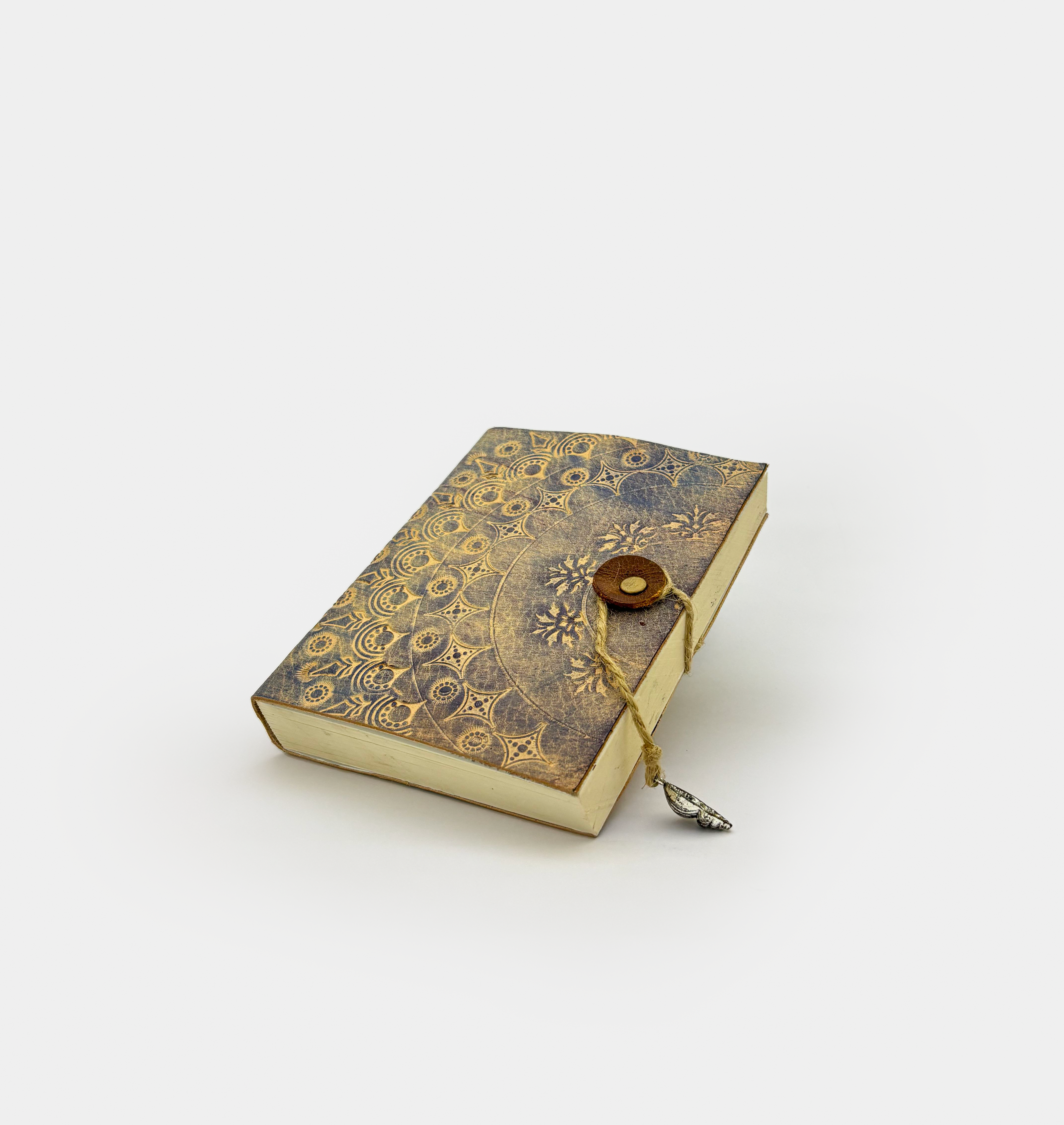 Small Rustic Mandala Leather Notebook