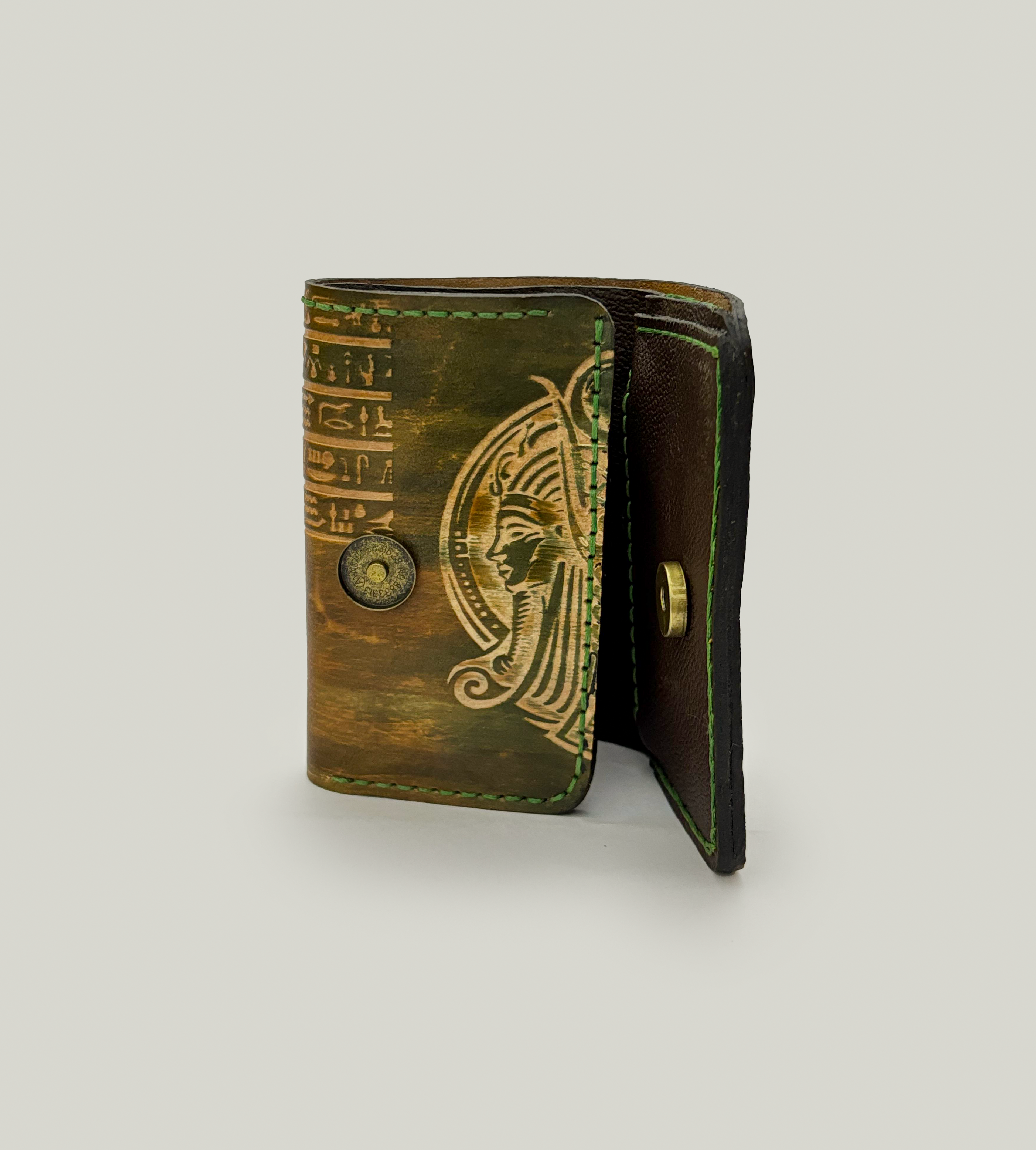 Egyptian Hieroglyph Leather Clutch
