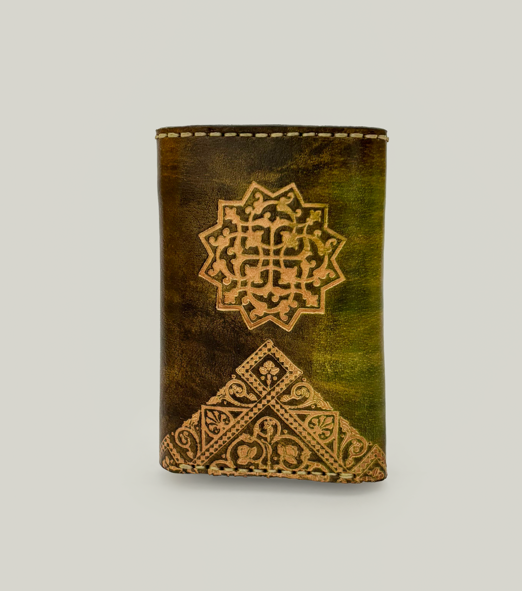 Geometric Leather Clutch