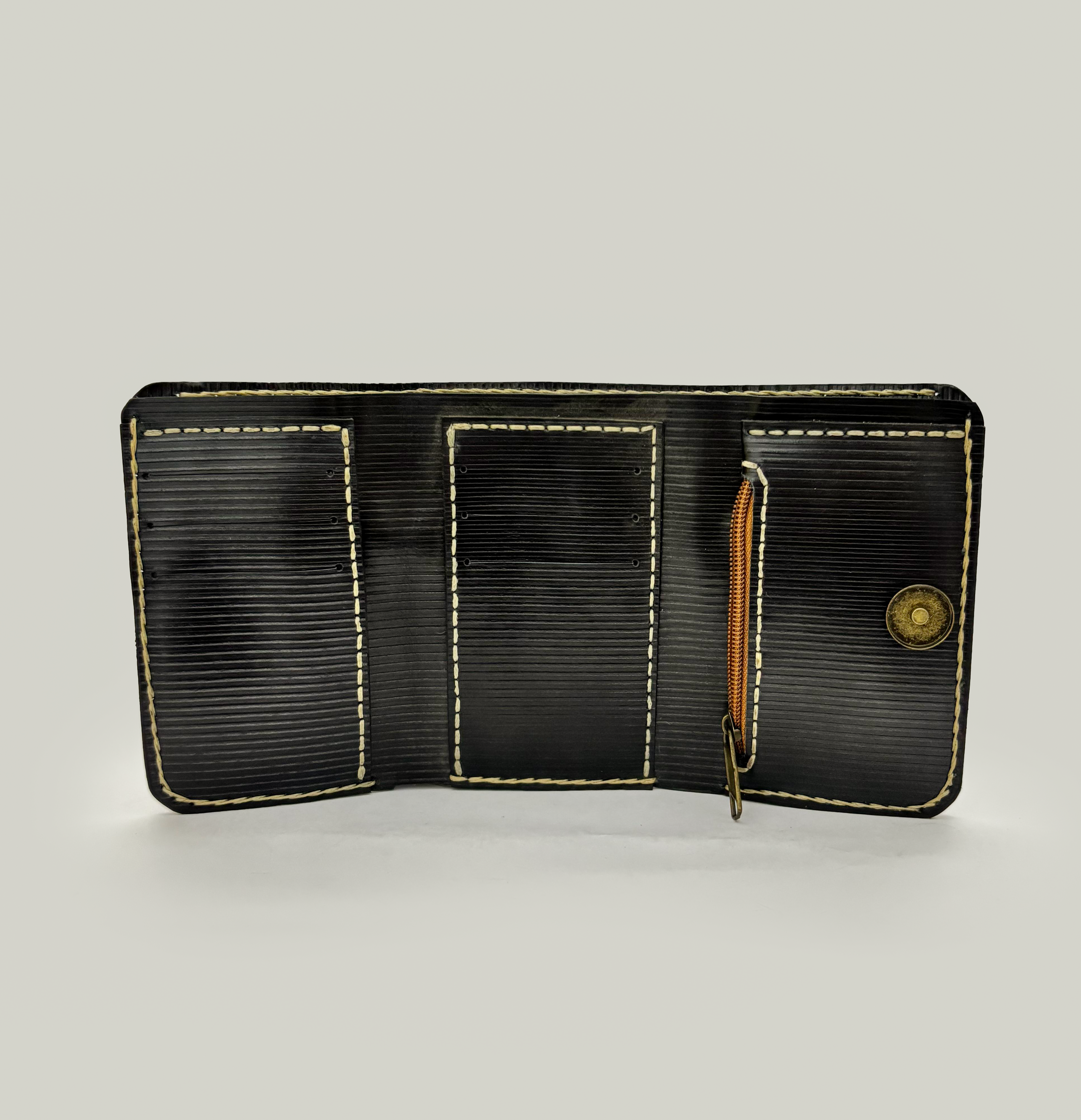 Geometric Leather Clutch