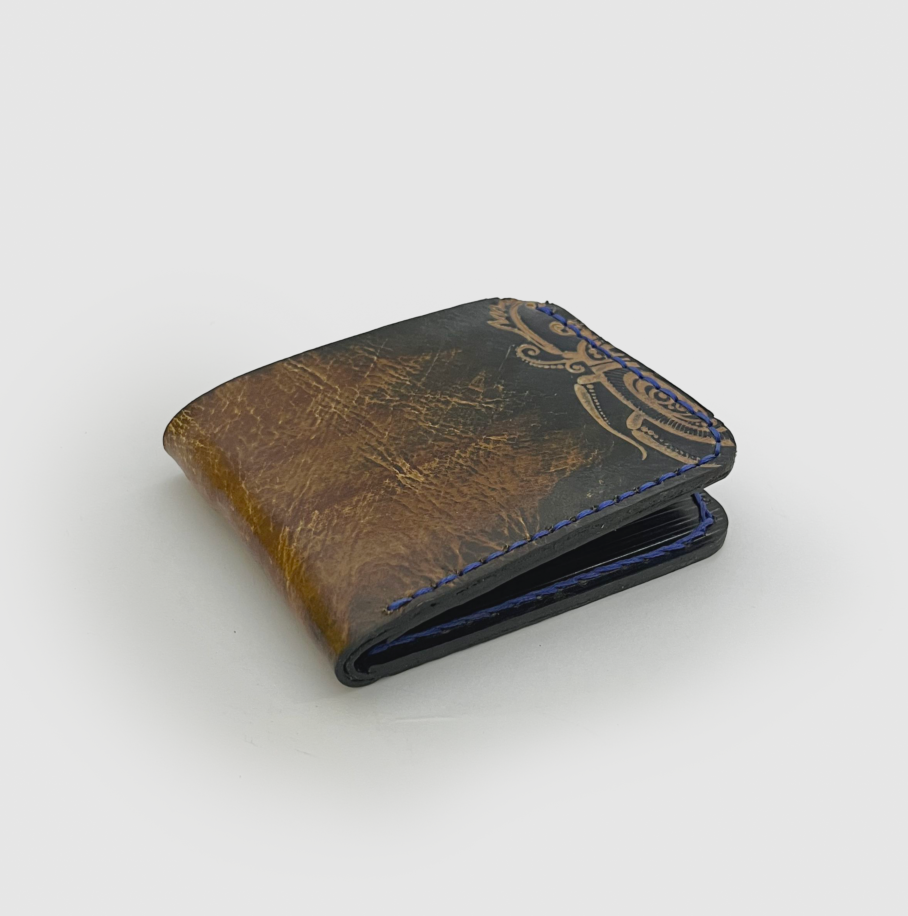 Two-Tone Cobra Leather Bifold