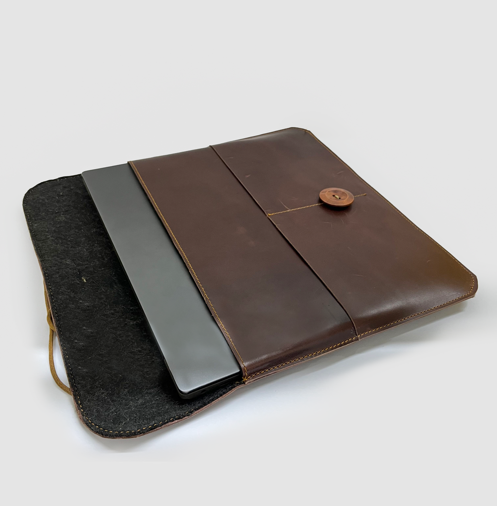 Leather Laptop Sleeve - 14 inch
