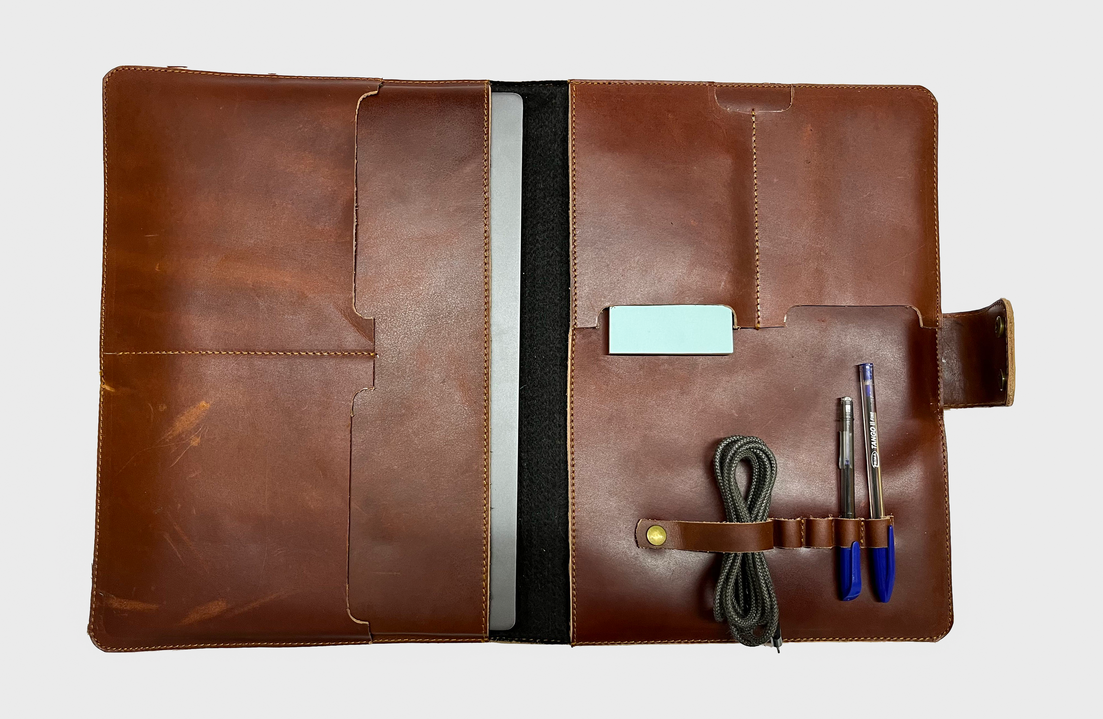 Leather Laptop Portfolio