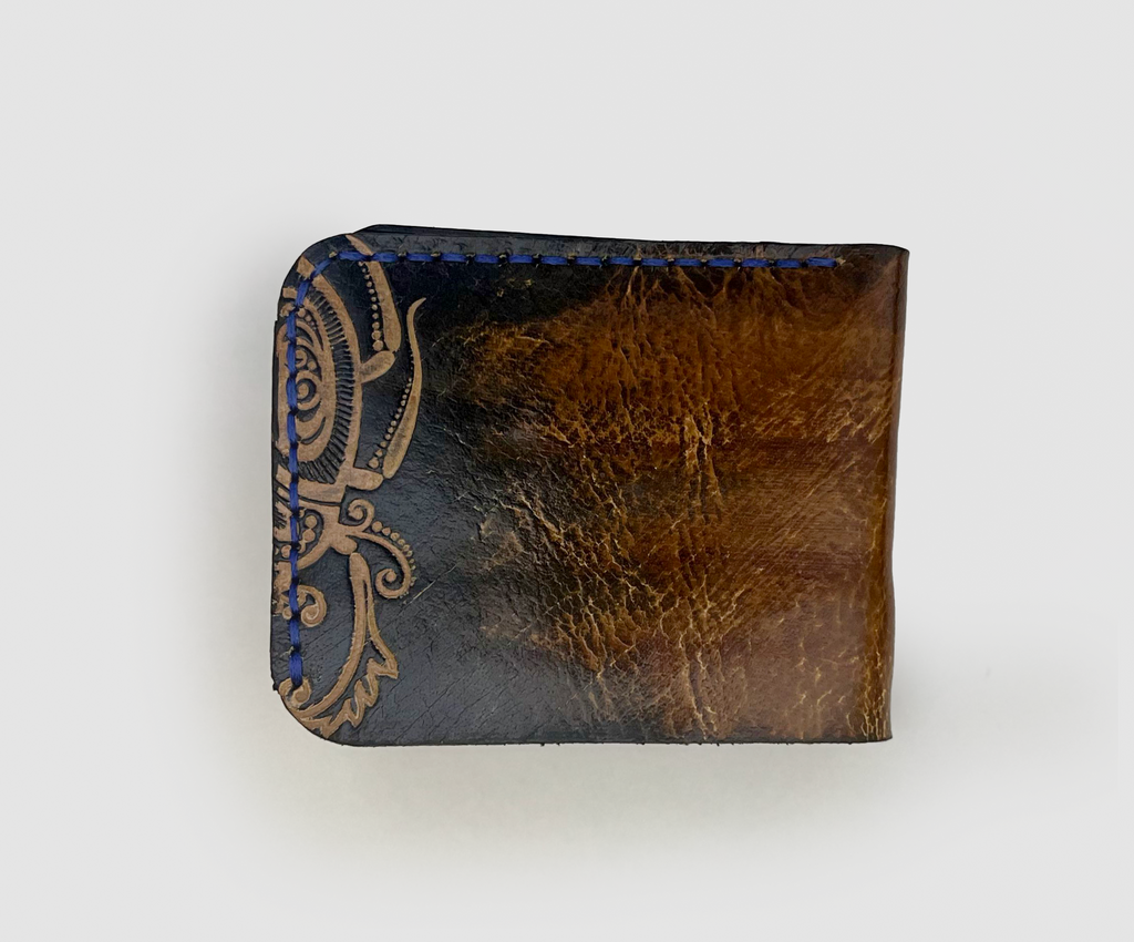 Two-Tone Cobra Leather Bifold
