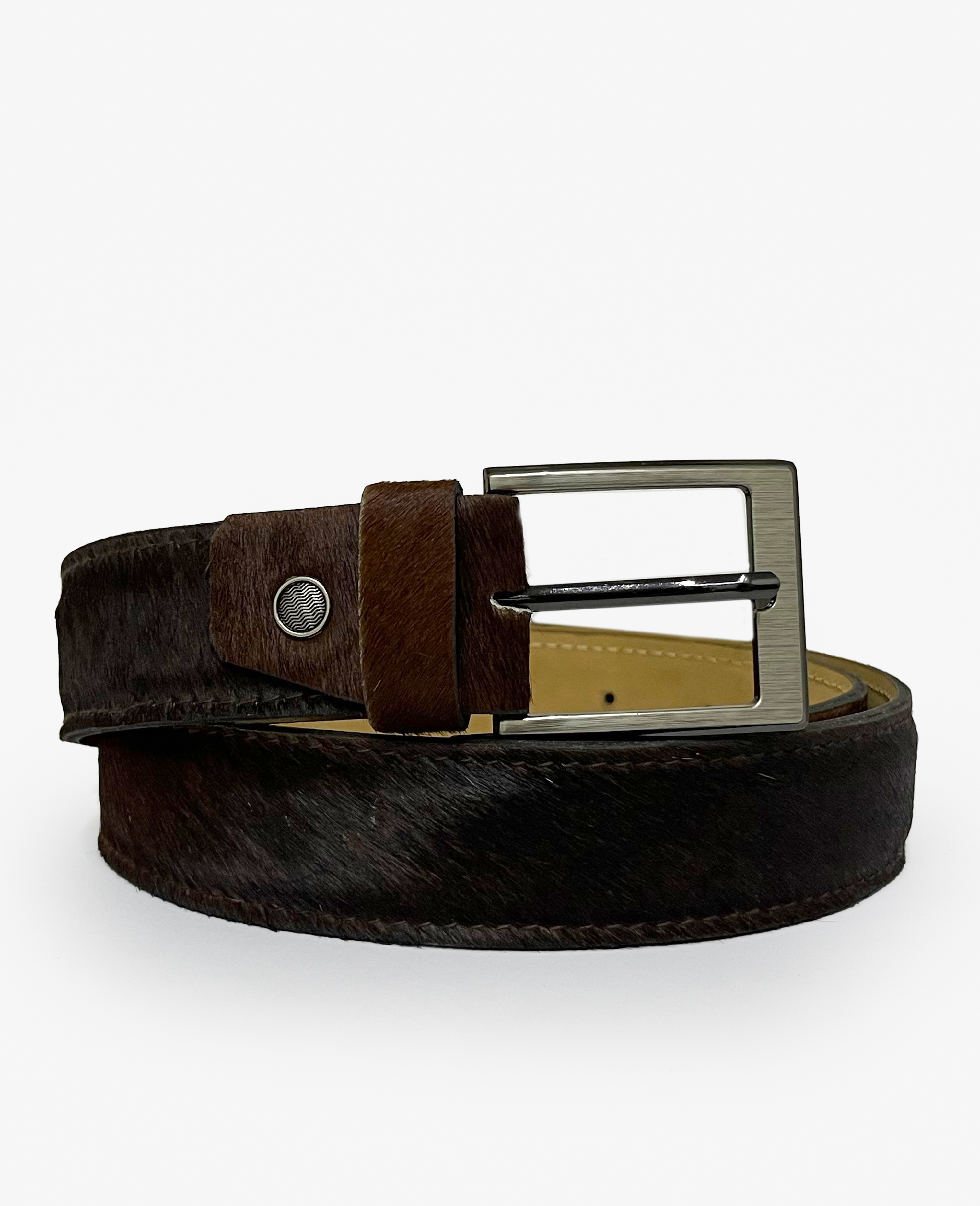 Dark Brown Cowhide Belt