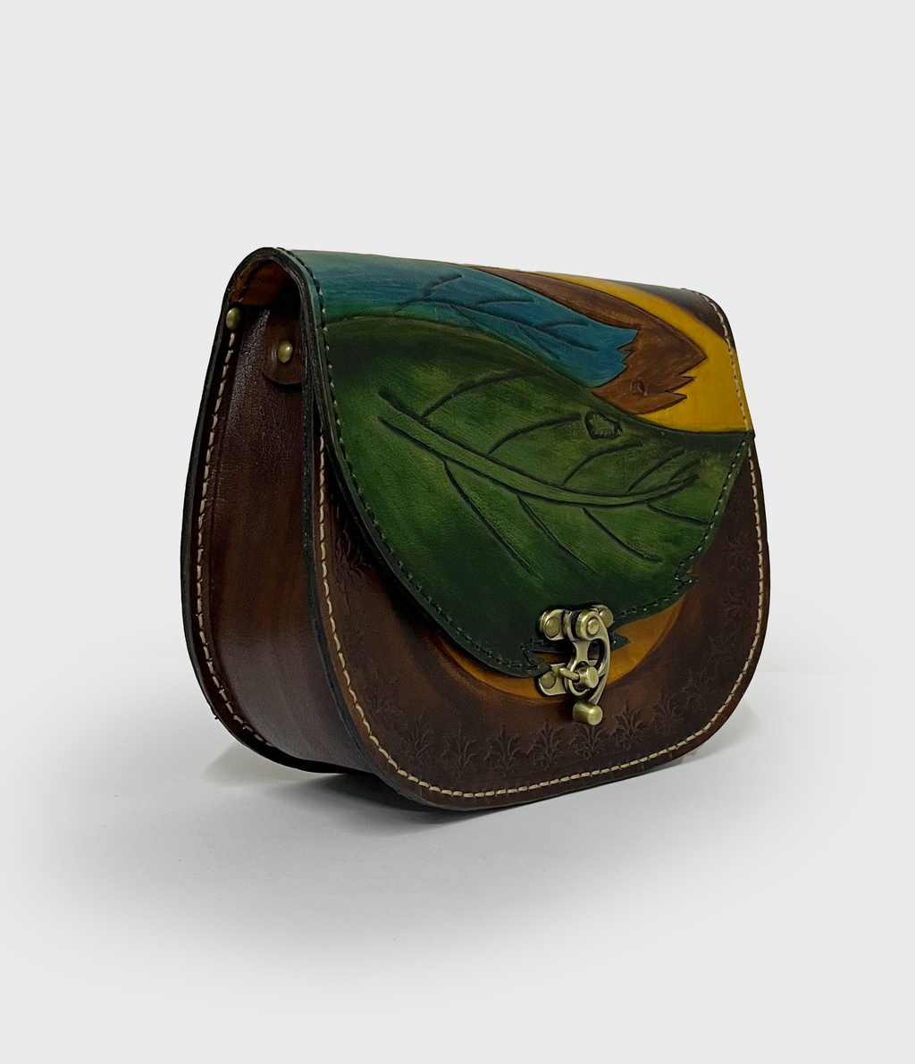 Green Leaf Crossbody Bag