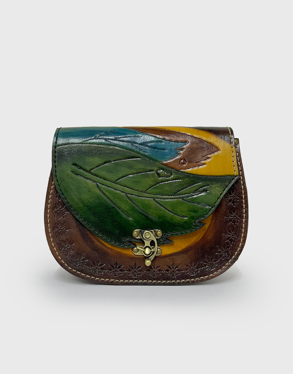 Green Leaf Crossbody Bag