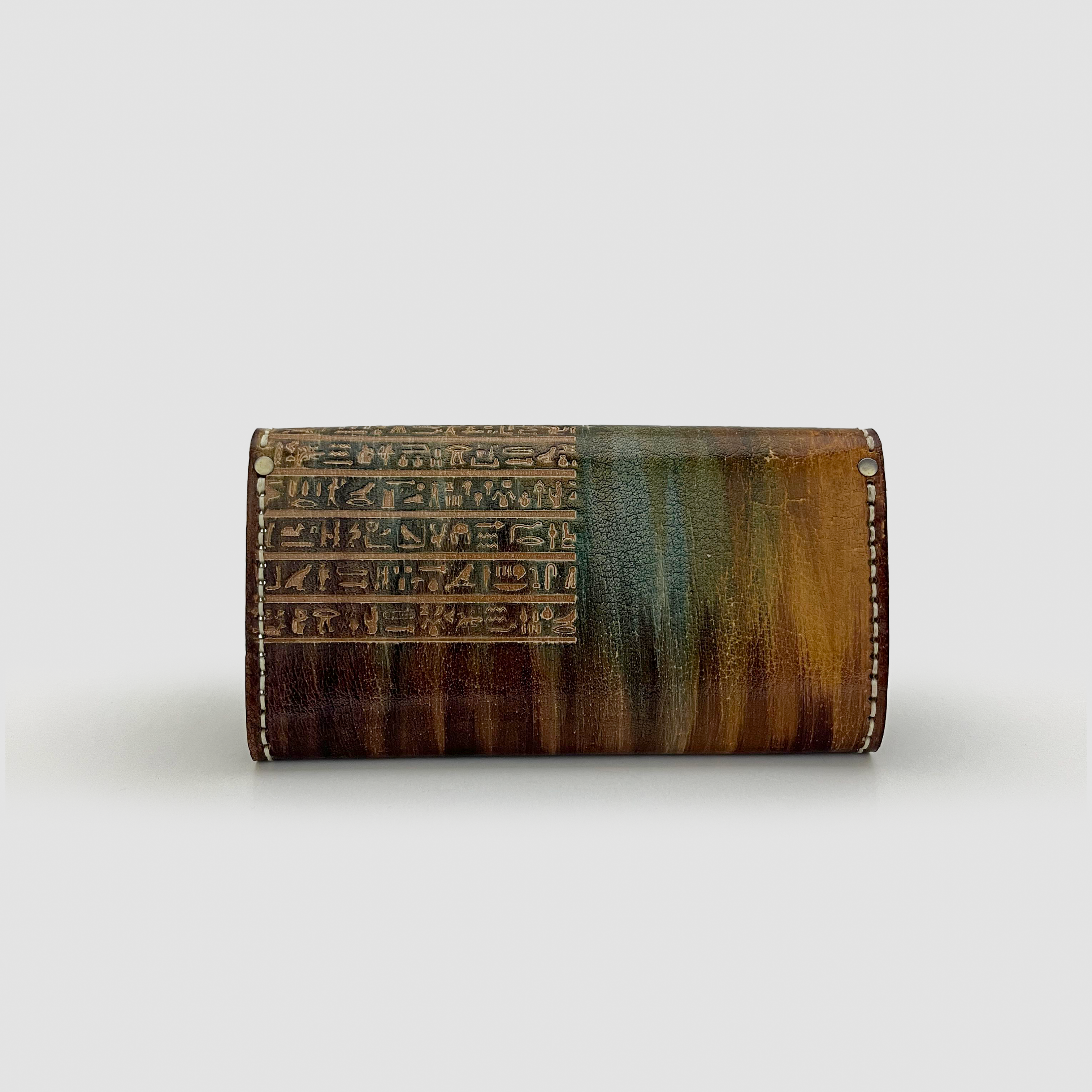 Pharaonic Wing Leather Clutch