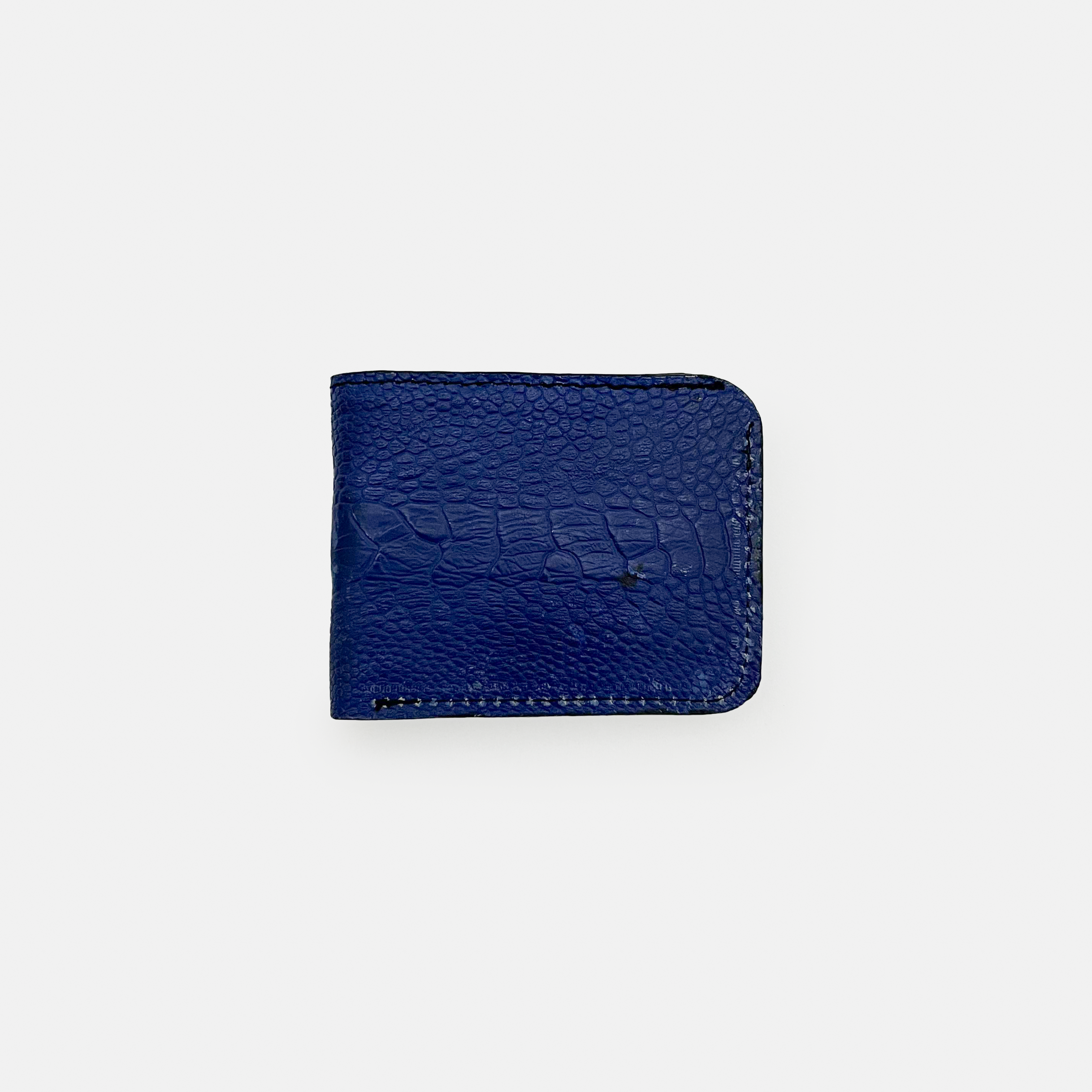 Blue Ostrich Leather Wallet