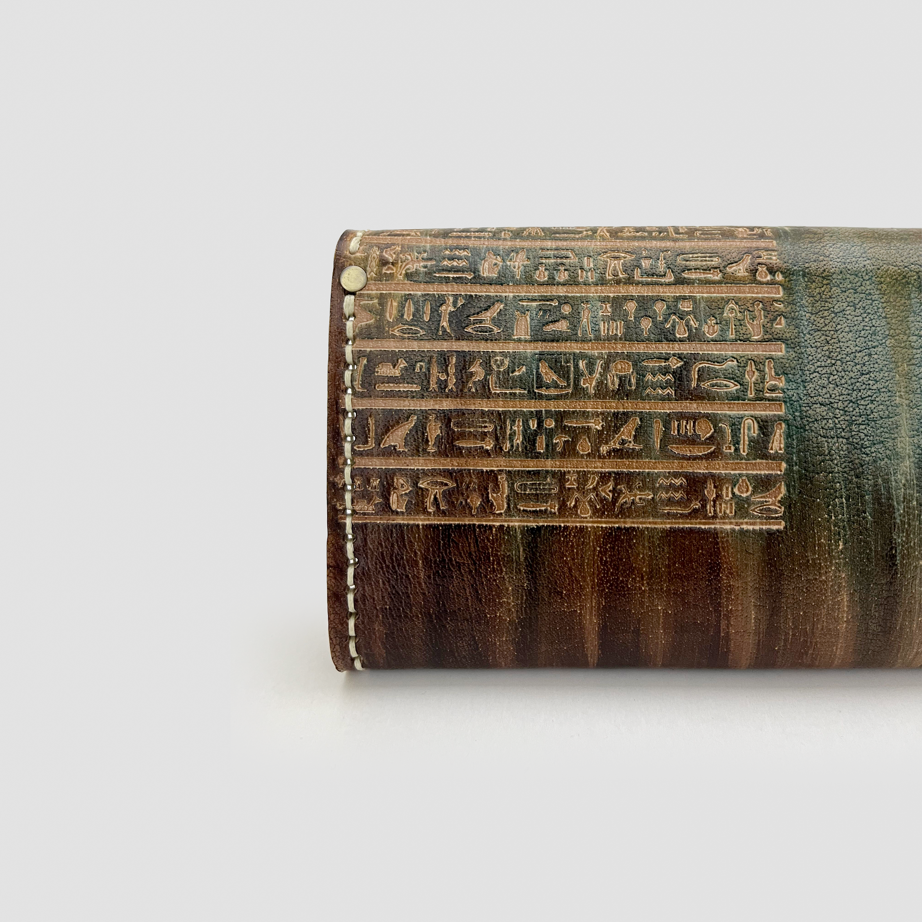 Pharaonic Wing Leather Clutch