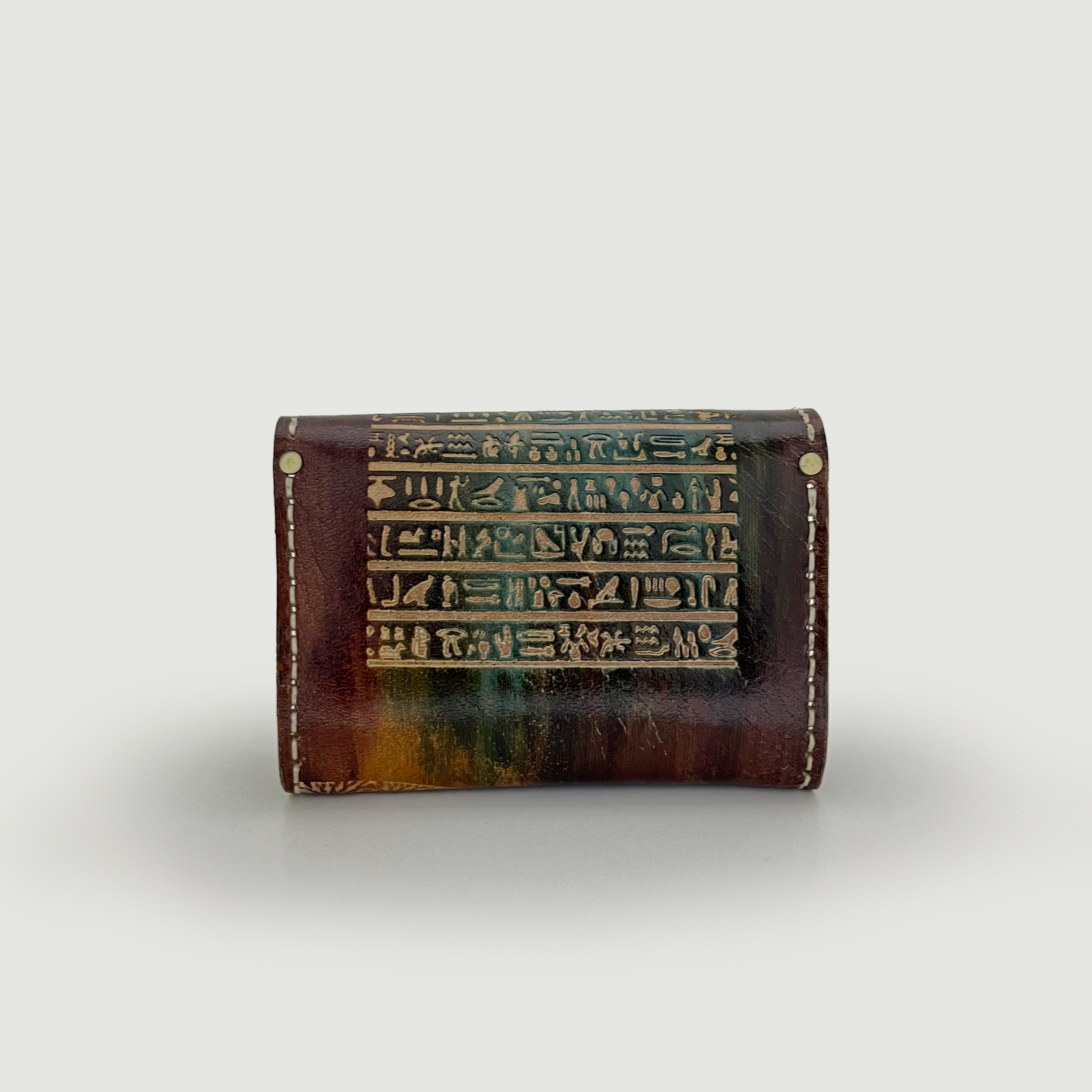 Scarab of Pharaoh Leather Clutch - Small
