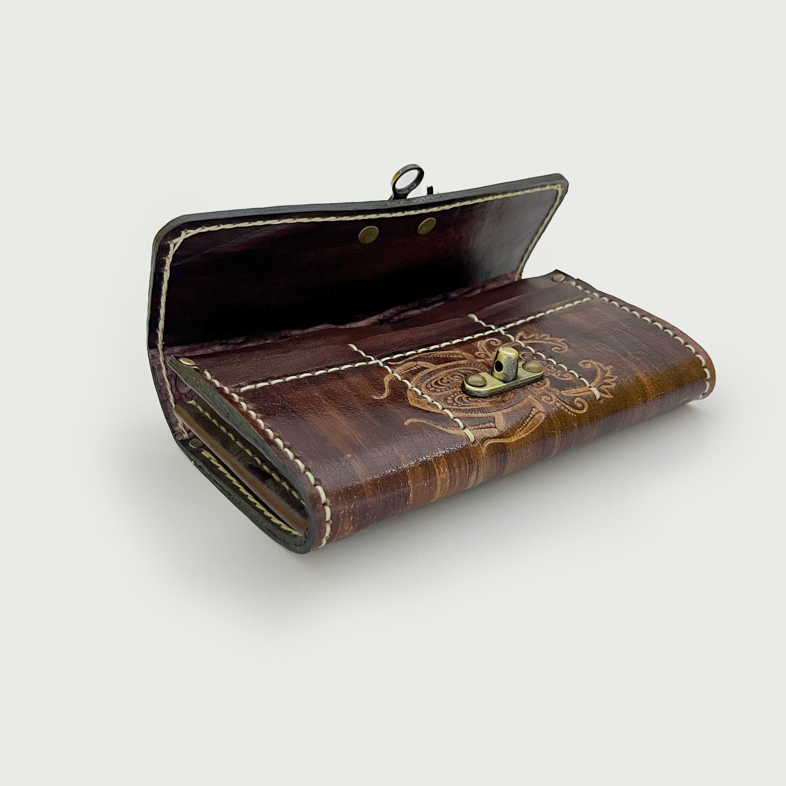 Pharaonic Wing Leather Clutch