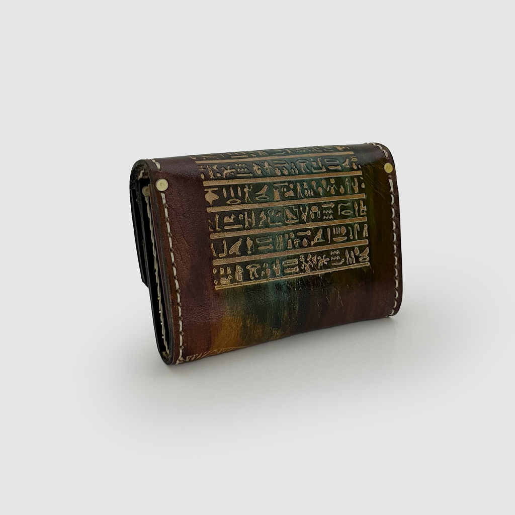 Scarab of Pharaoh Leather Clutch - Small