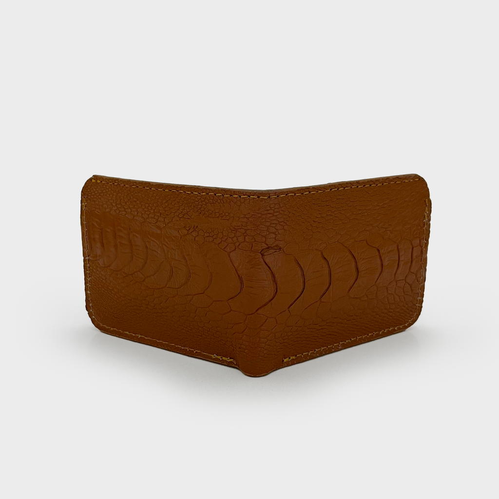 Brown Ostrich Leather Wallet