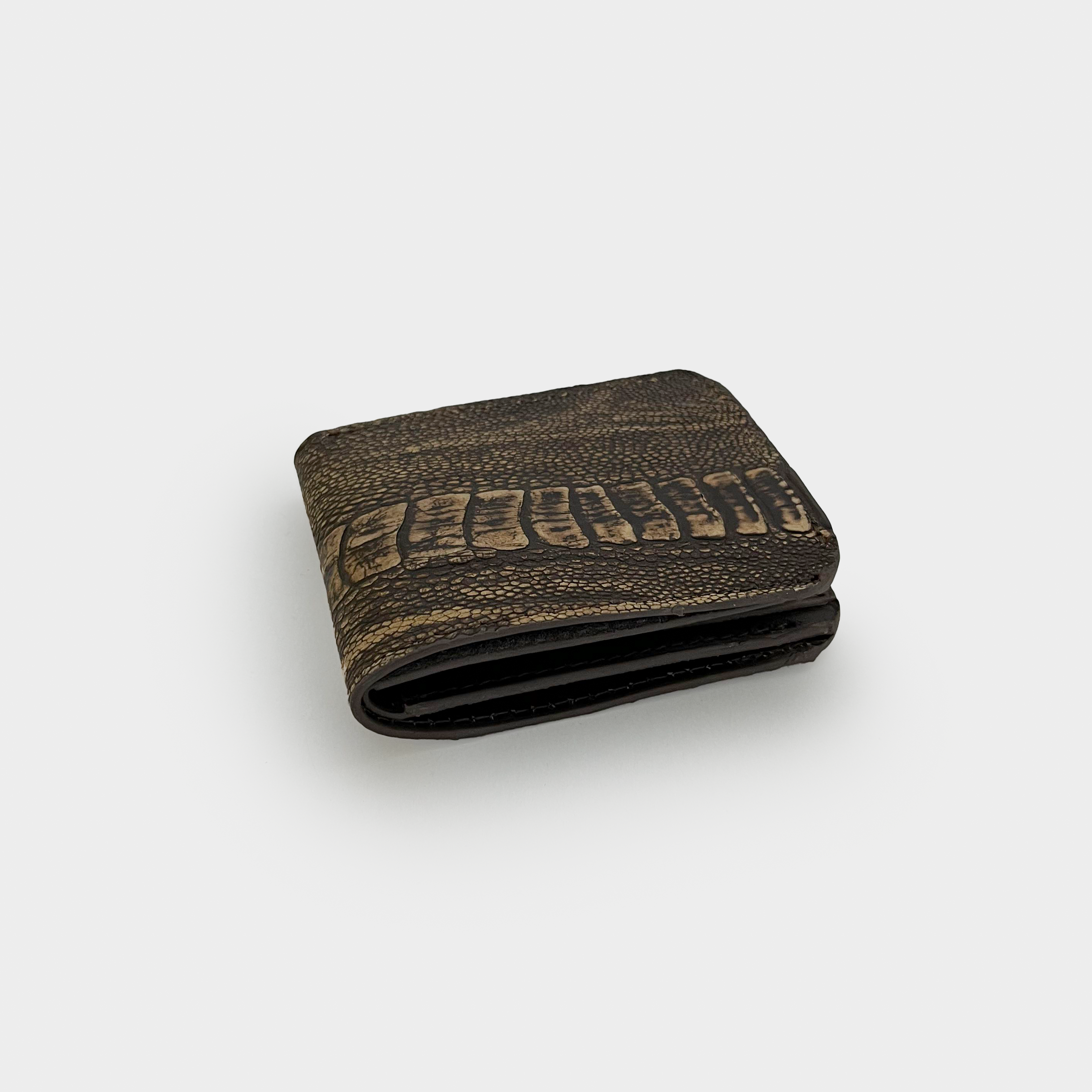 Dark Brown Ostrich Wallet