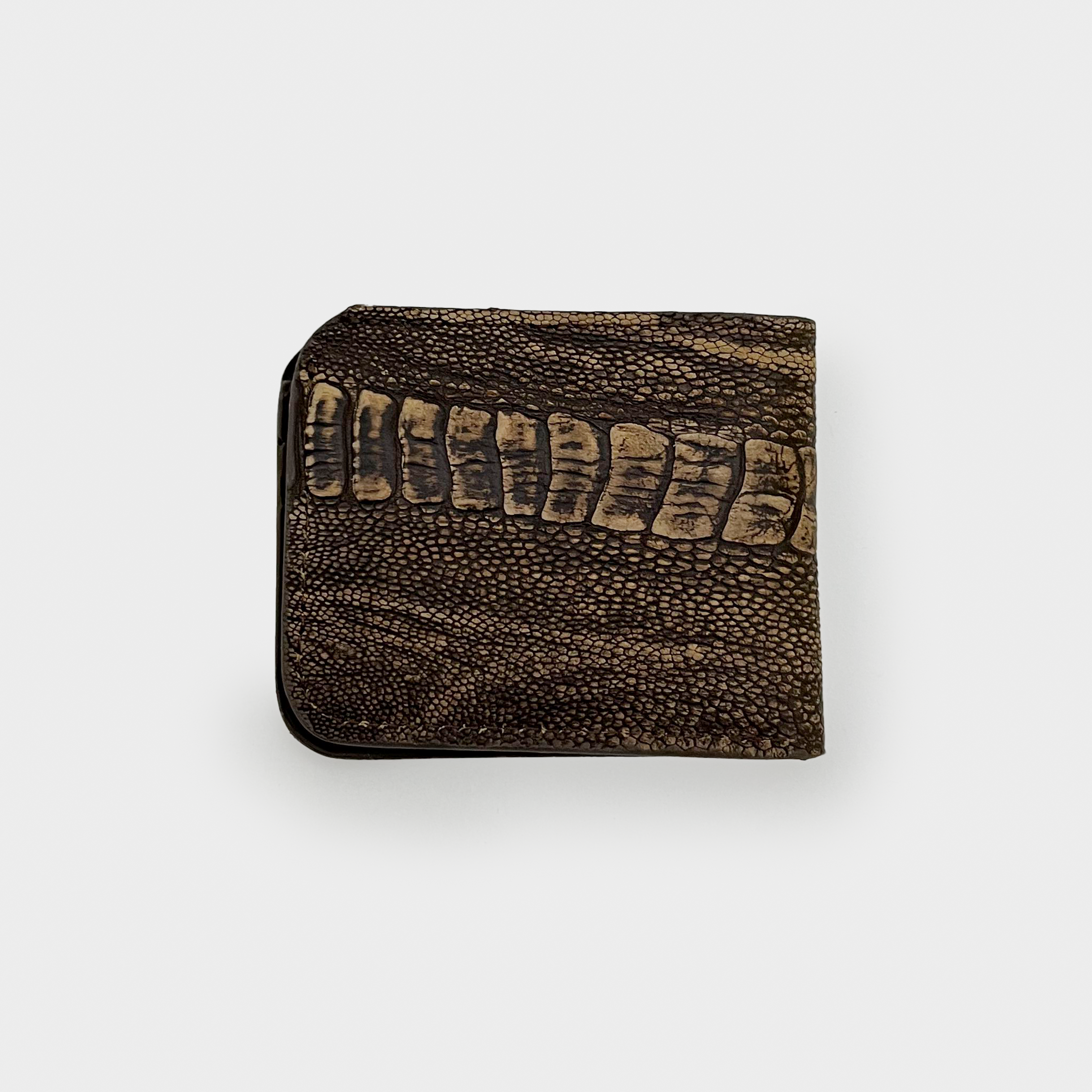 Dark Brown Ostrich Wallet