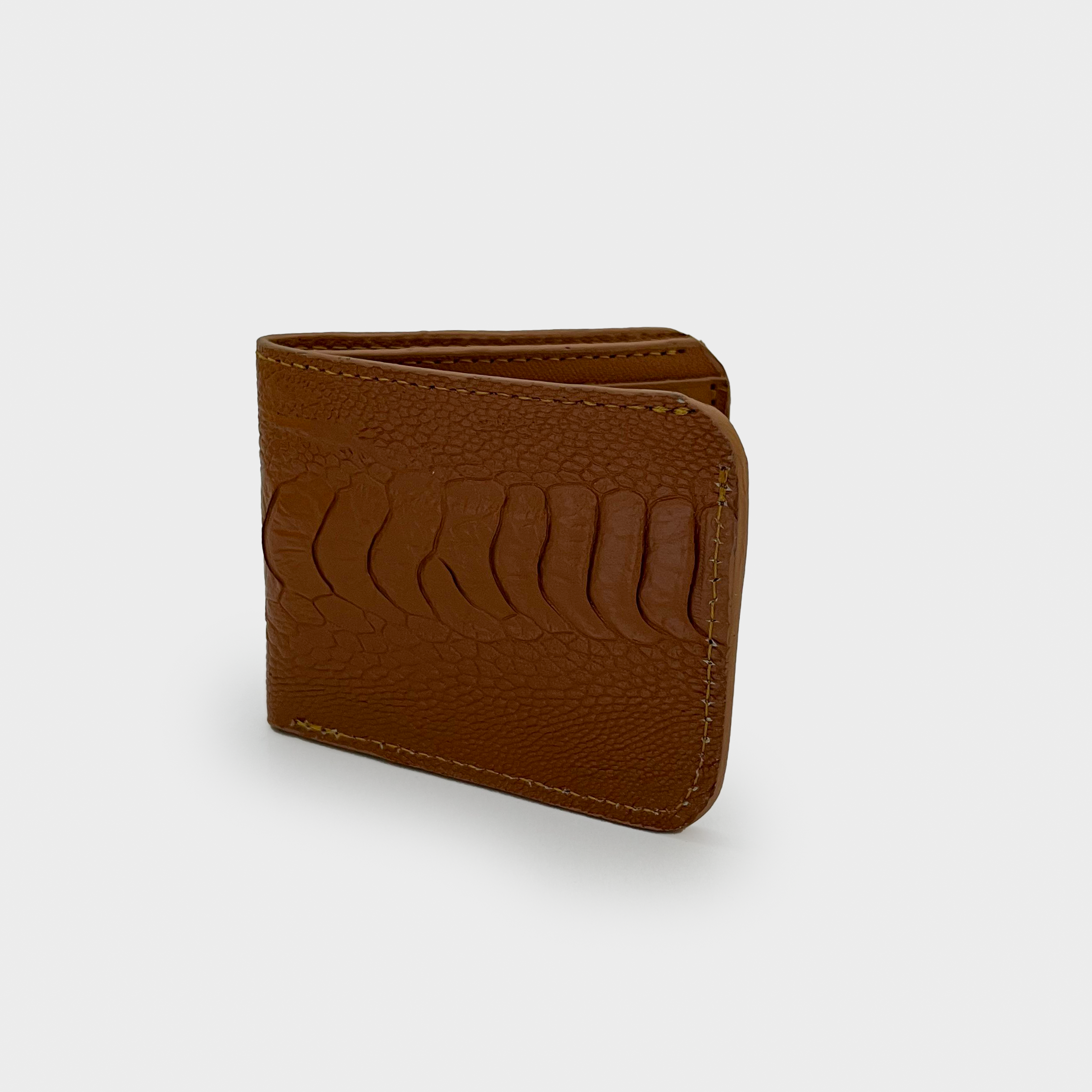 Brown Ostrich Leather Wallet