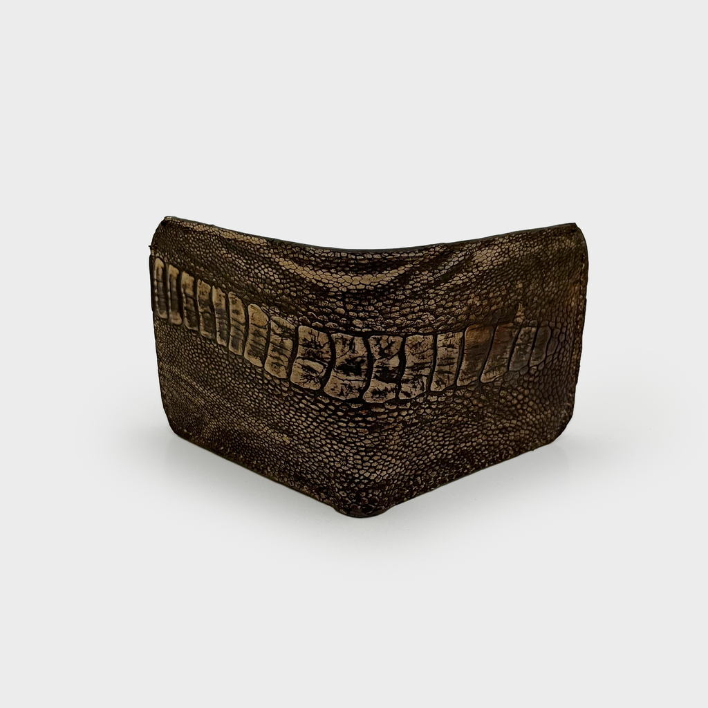 Dark Brown Ostrich Wallet