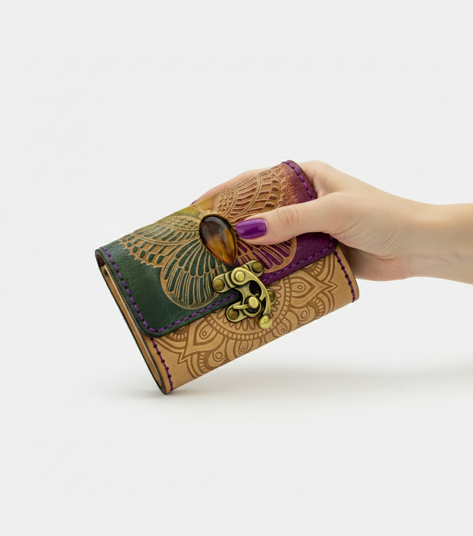 Colorful Leather Clutch – Small