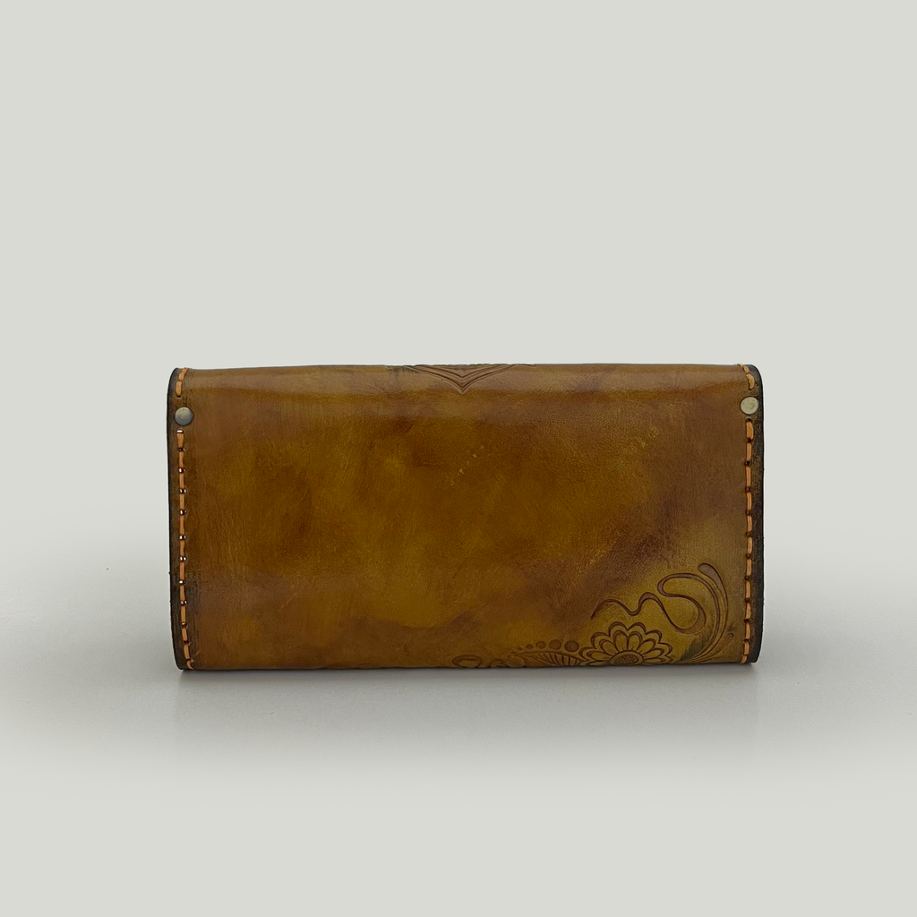 The Mandala Gemstone Leather CLutch