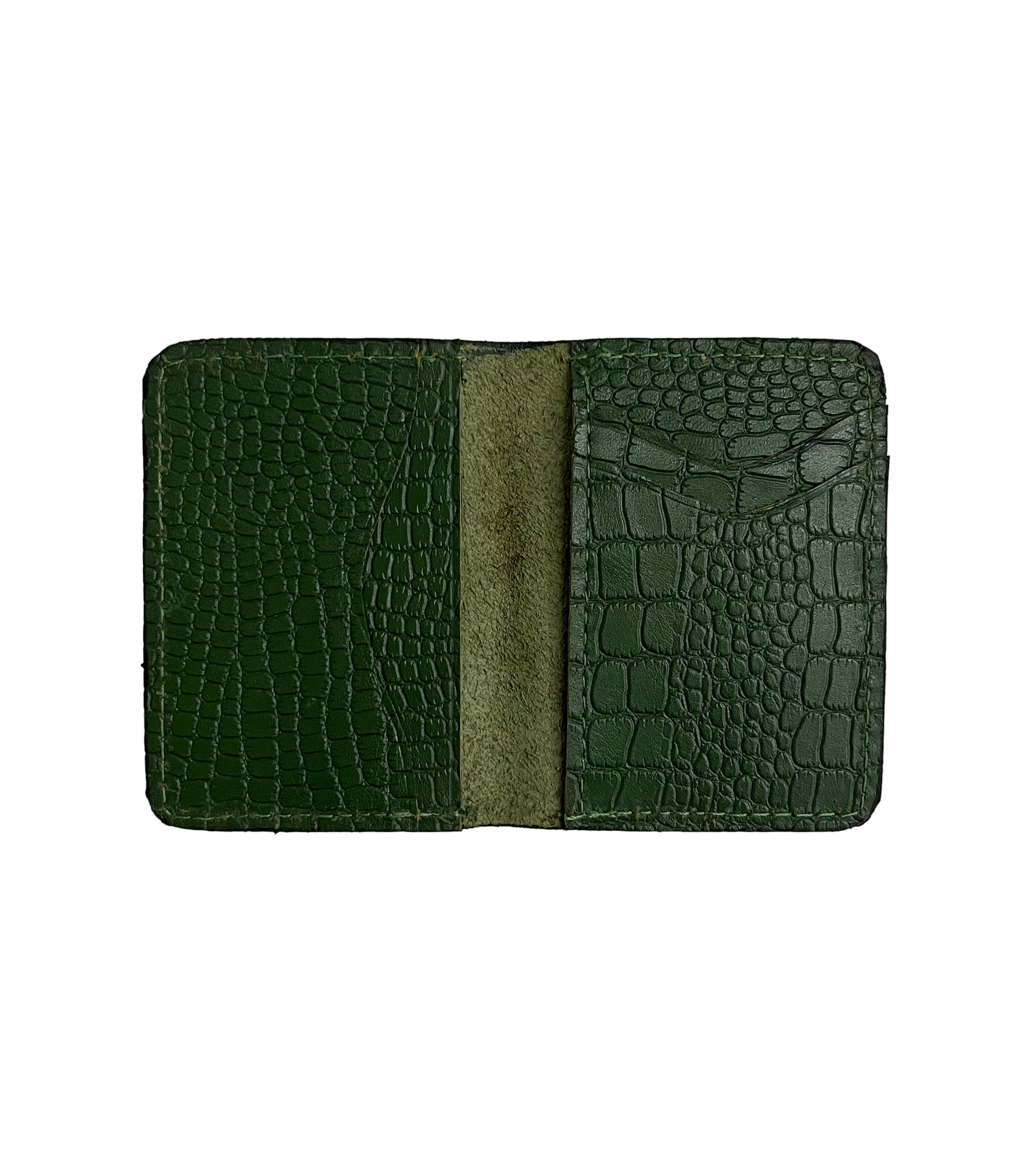 leather green card holder
